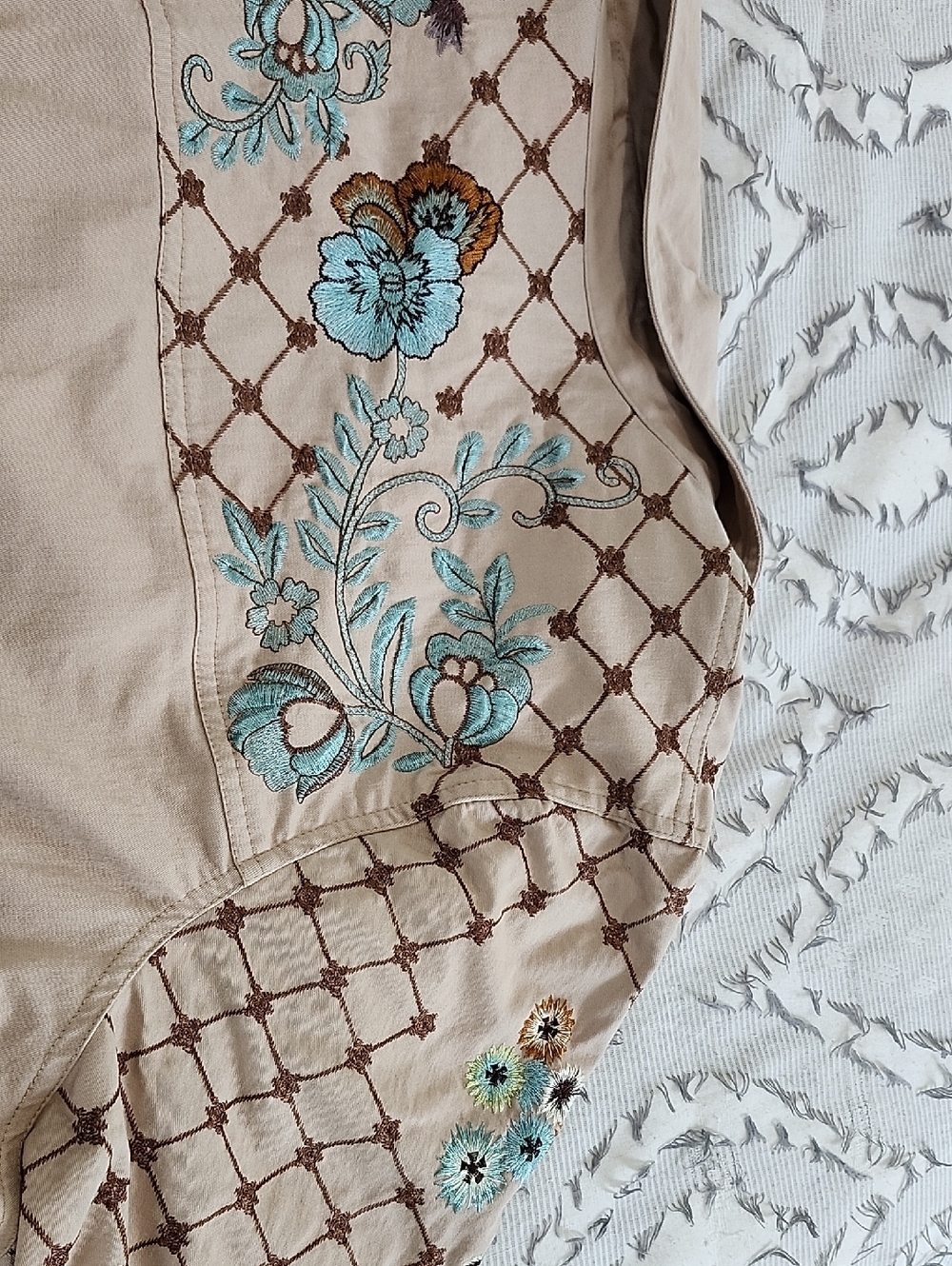 LOGO Lavish By Lori Goldstein Embroidered Boyfriend Jacket 2X - Picture 13 of 13
